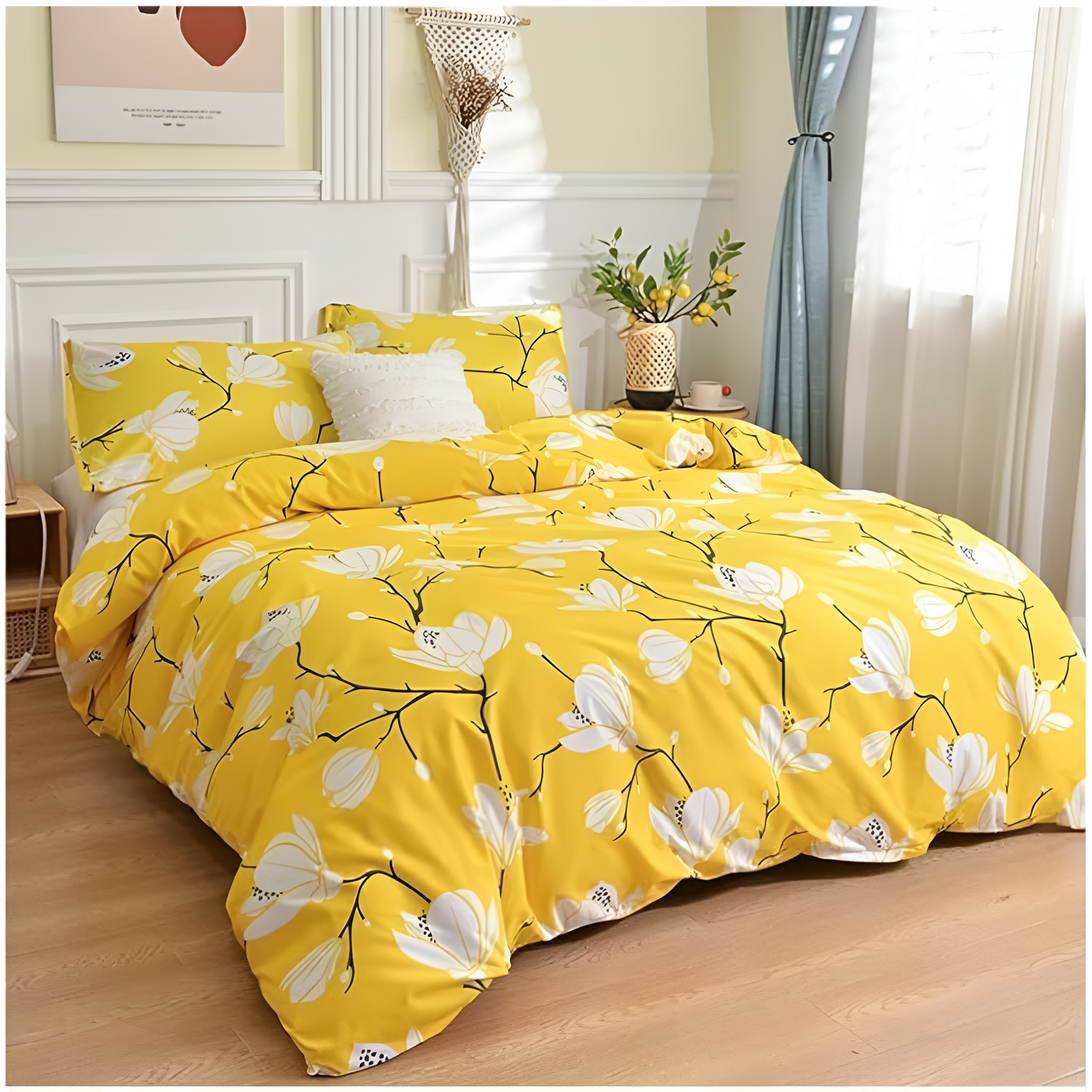 Yellow Blossom | 3pcs Duvet Cover Sets