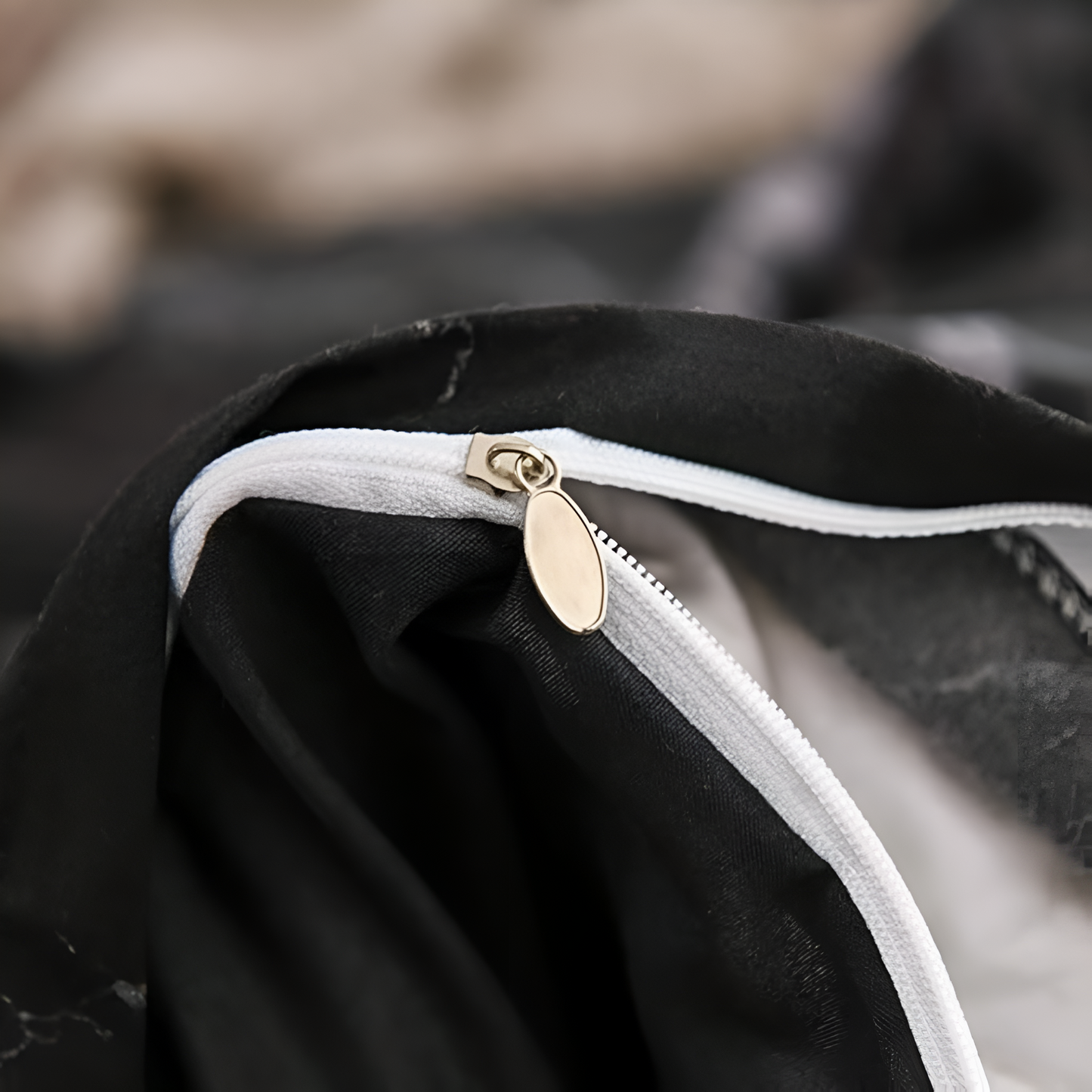 Black Marble Pattern Duvet Cover Set