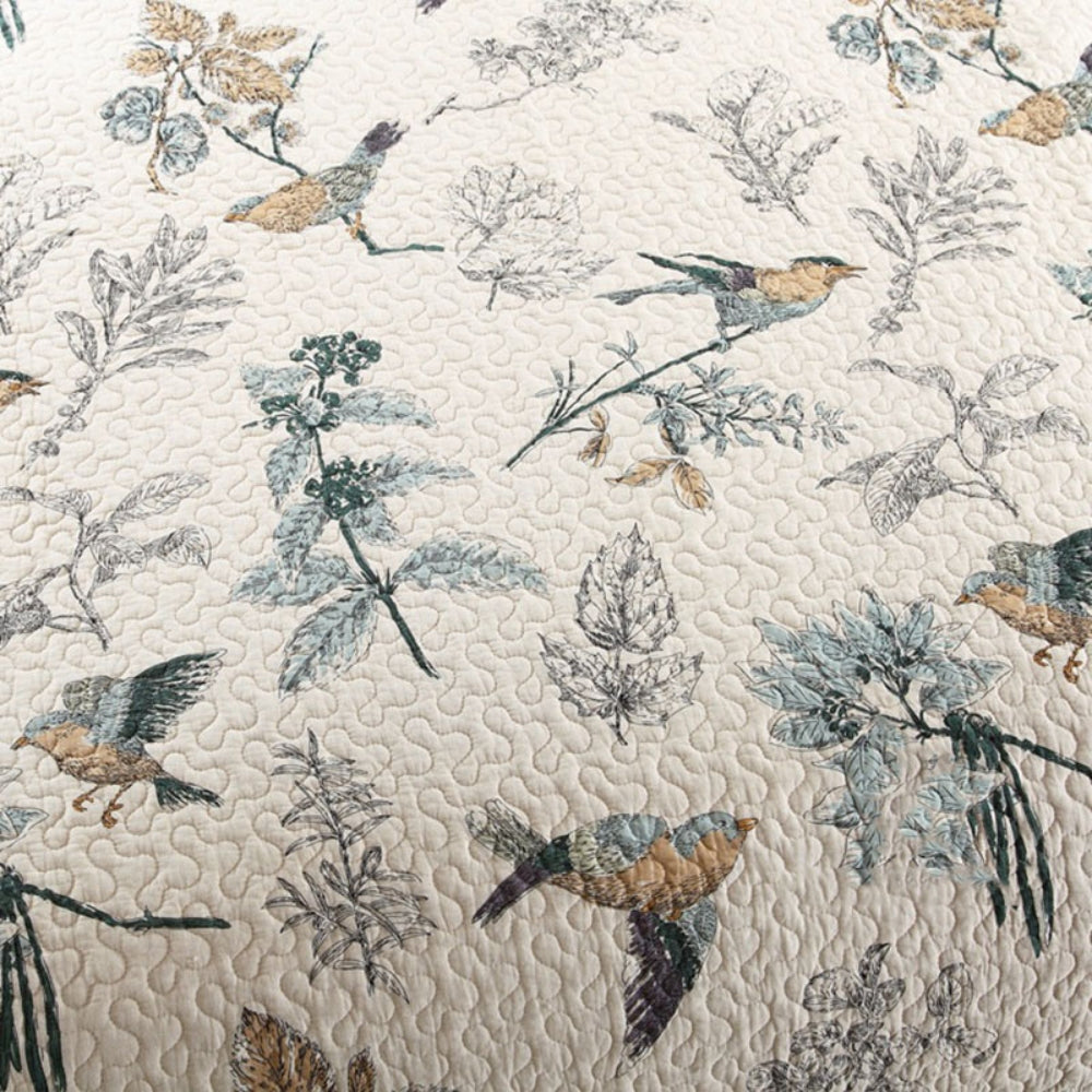 Floral Print Reversible Coverlet Set